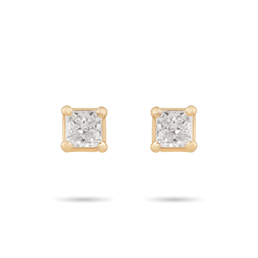 Square diamond Stud