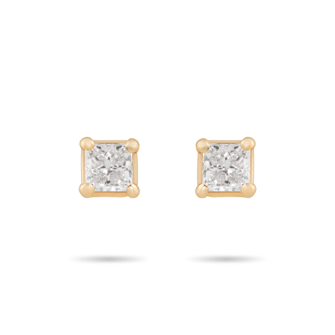 Square diamond Stud