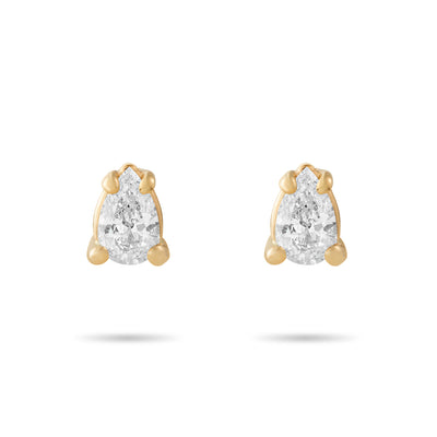 Pear diamond Stud