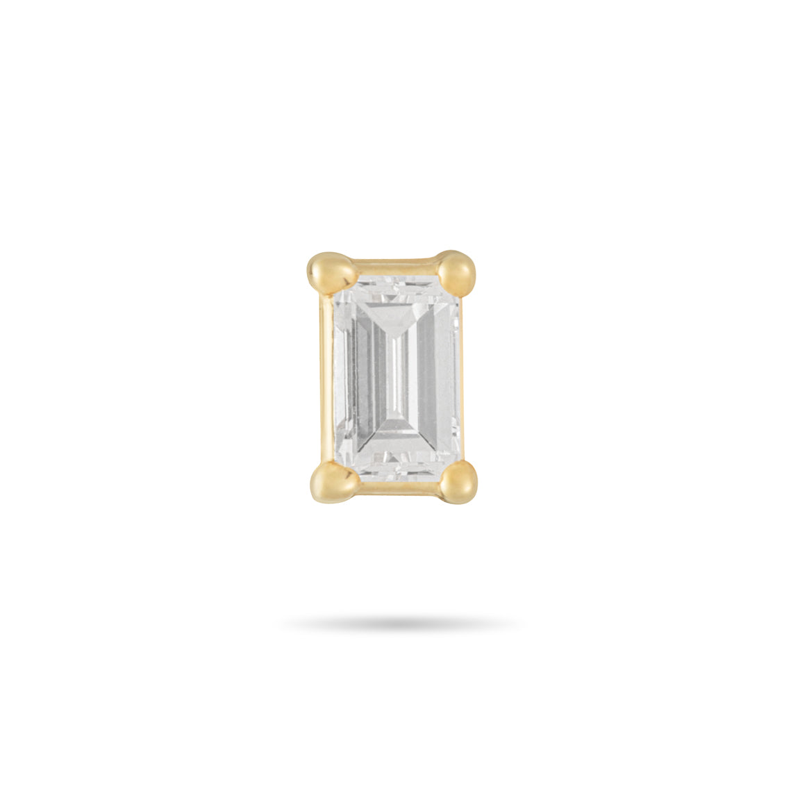 Baguette diamond Stud