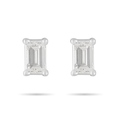 Baguette diamond Stud