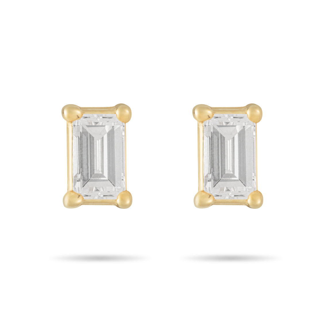 Baguette diamond Stud