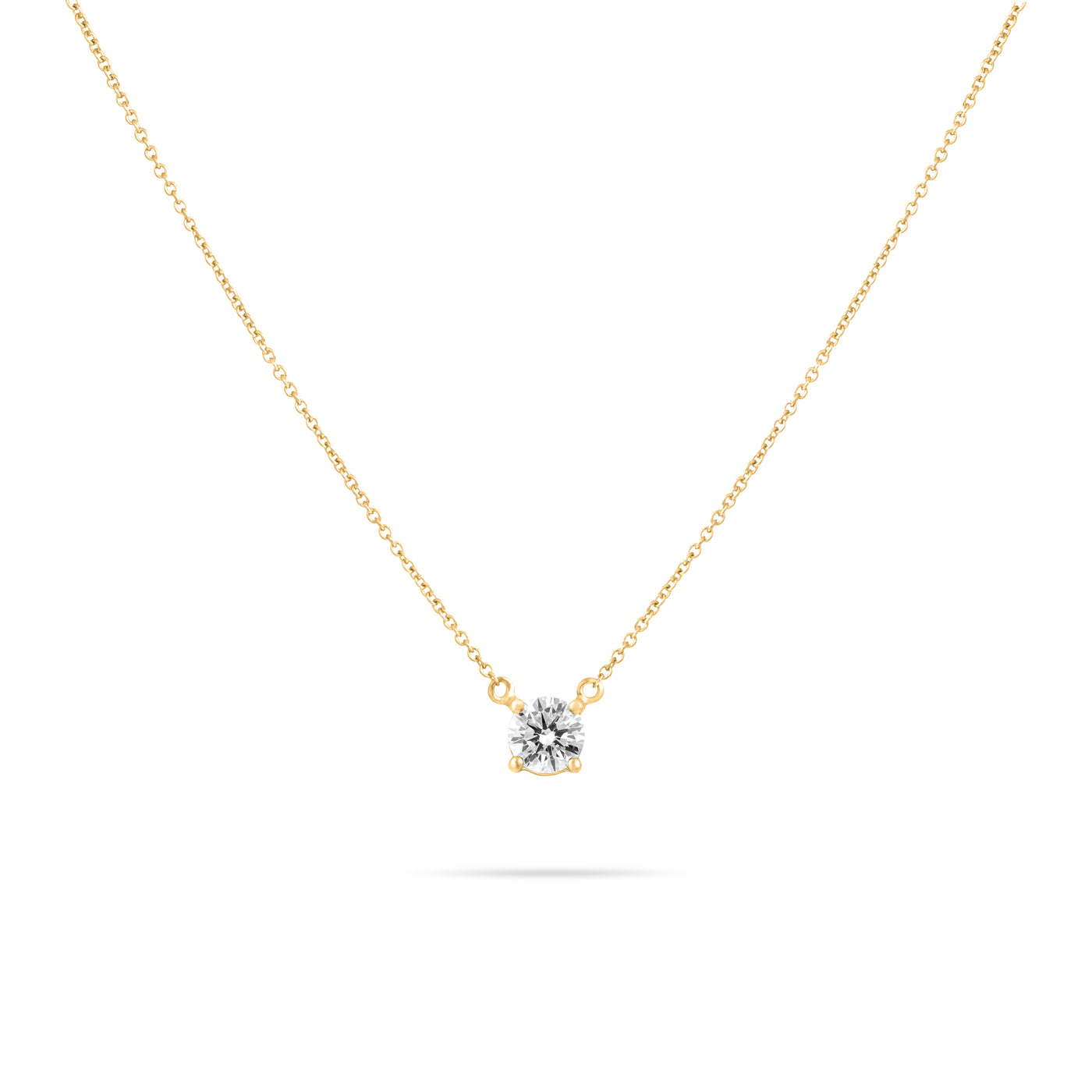 Round Solitaire Diamond Necklace