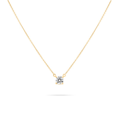 Round Solitaire Diamond Necklace