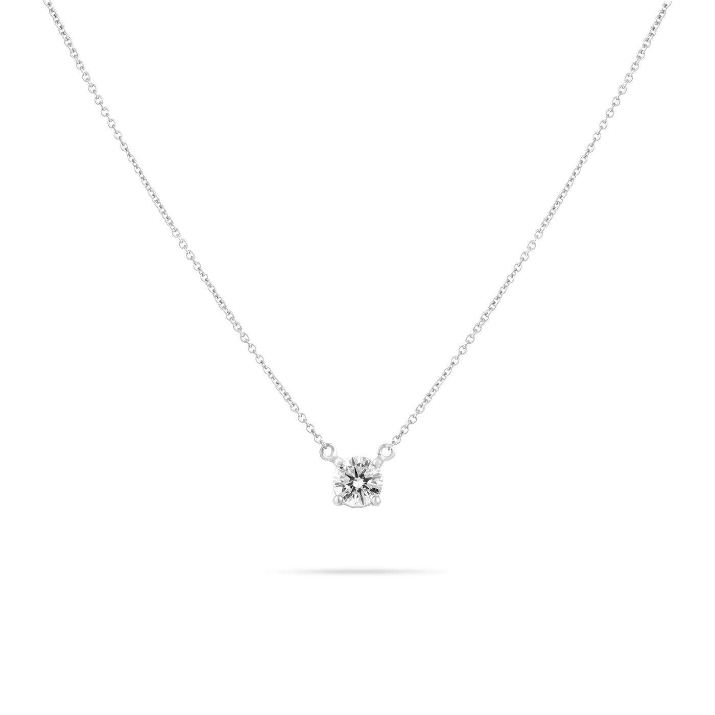 Round Solitaire Diamond Necklace