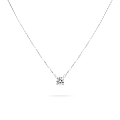 Round Solitaire Diamond Necklace
