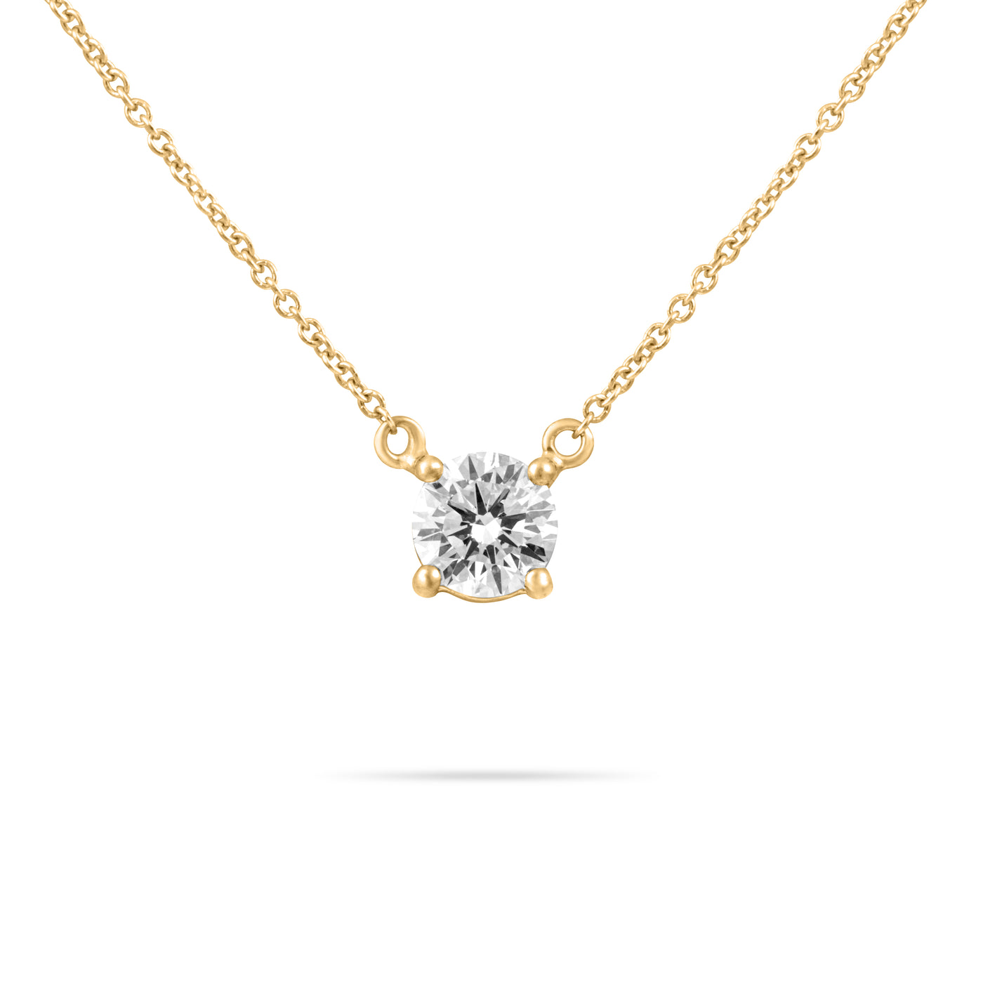 Round Solitaire Diamond Necklace