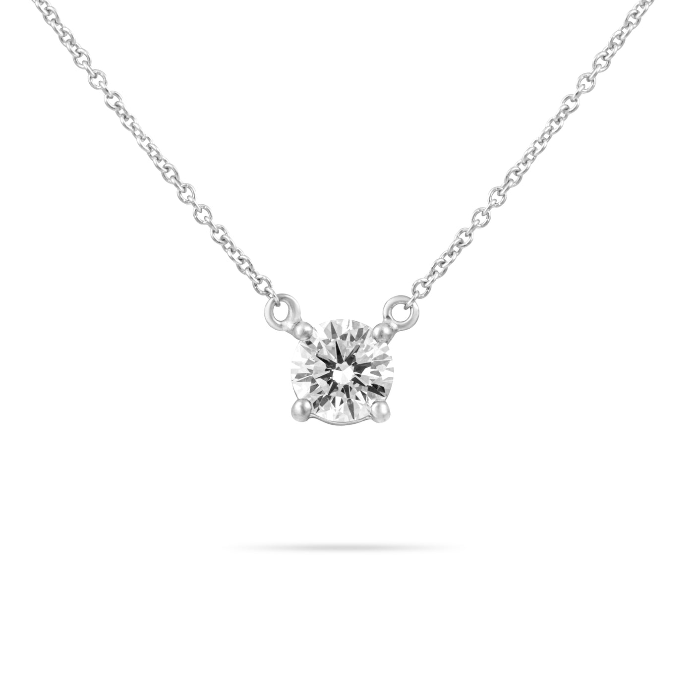 Round Solitaire Diamond Necklace