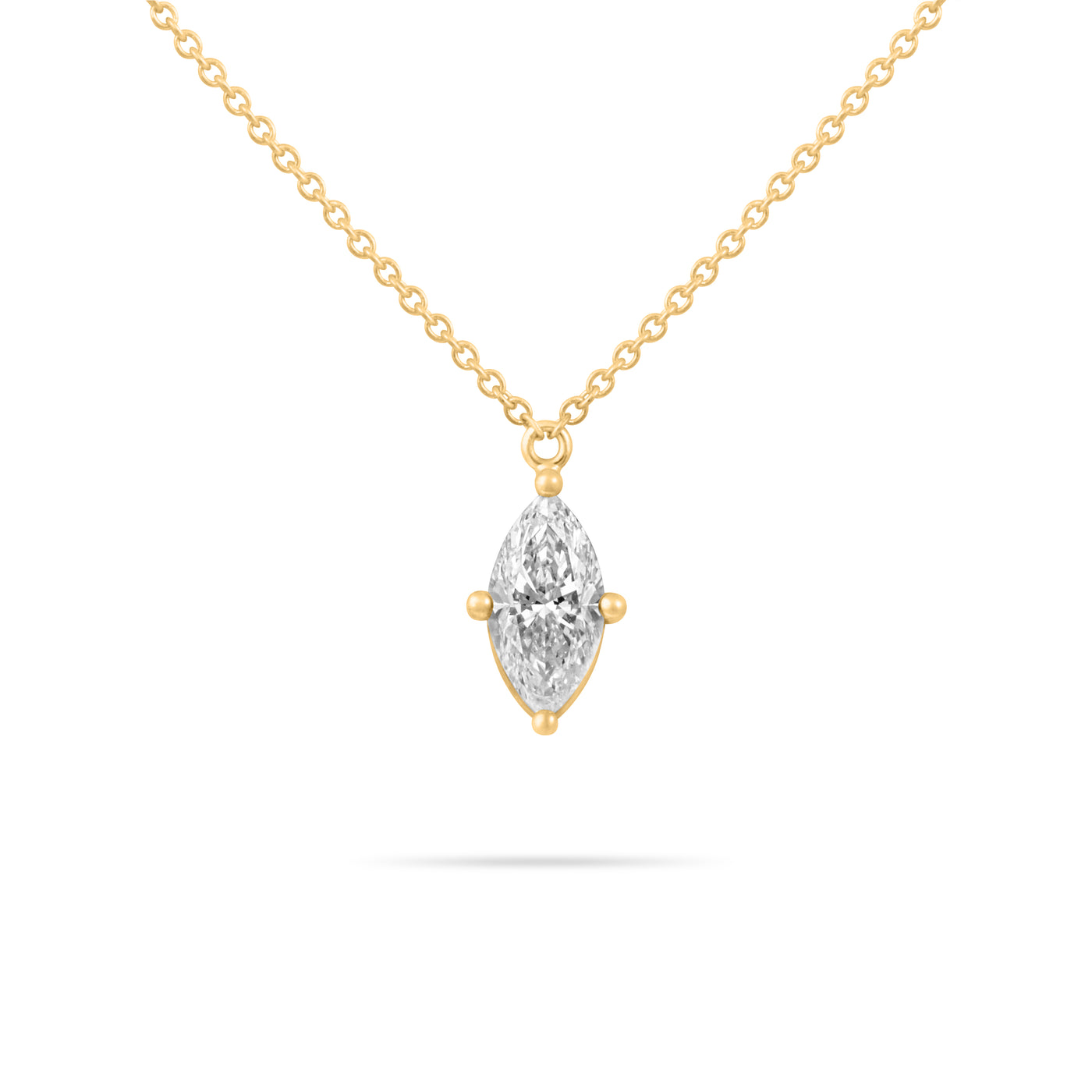 Marquise Solitaire Diamond Necklace