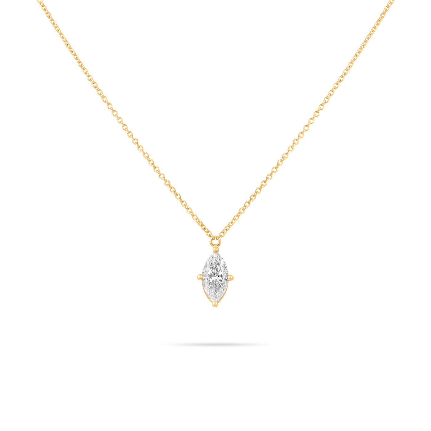 Marquise Solitaire Diamond Necklace