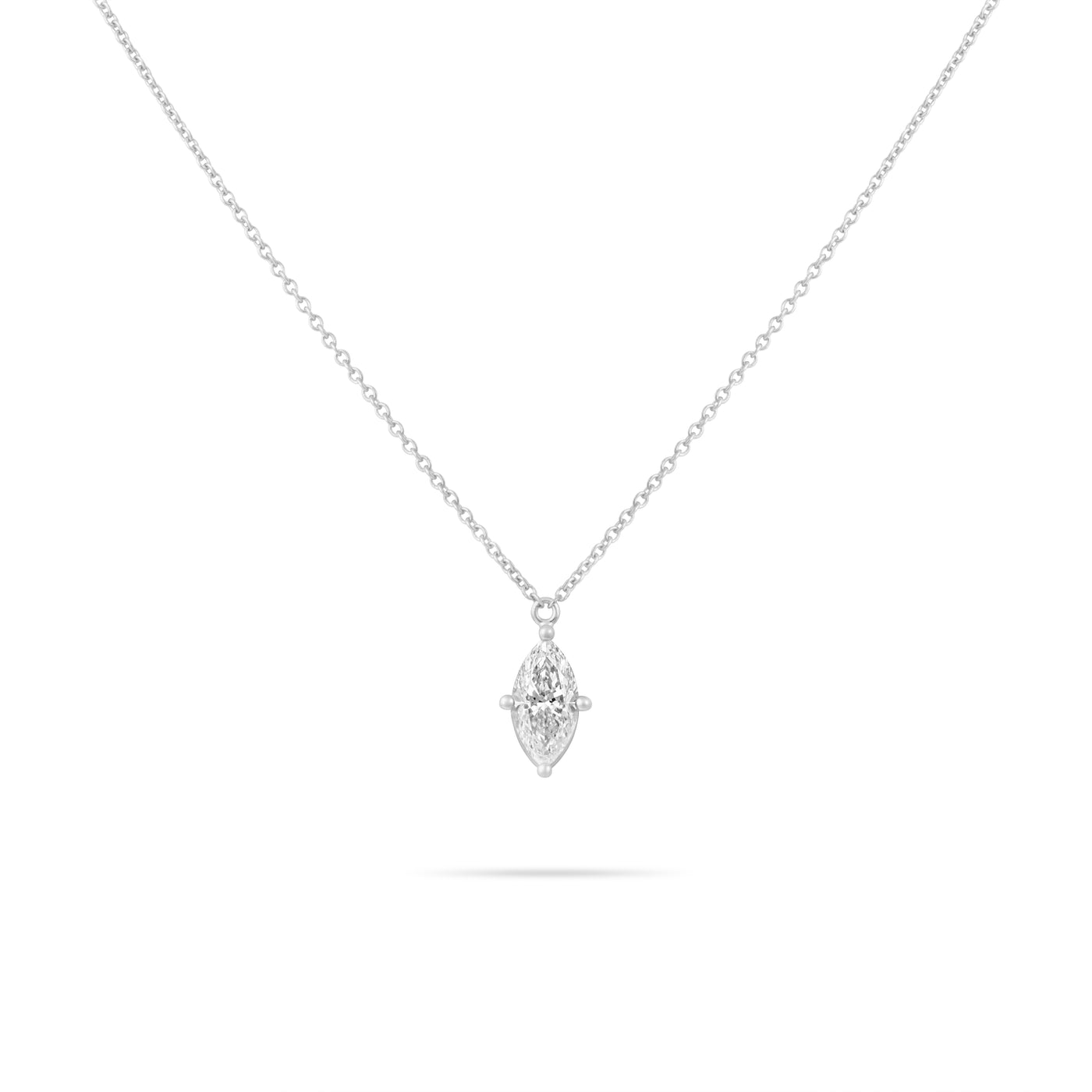 Marquise Solitaire Diamond Necklace