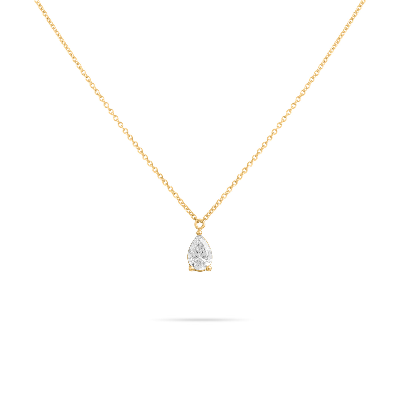 Pear Solitaire Diamond Necklace