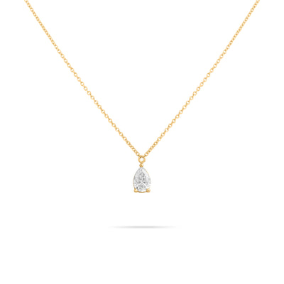 Pear Solitaire Diamond Necklace