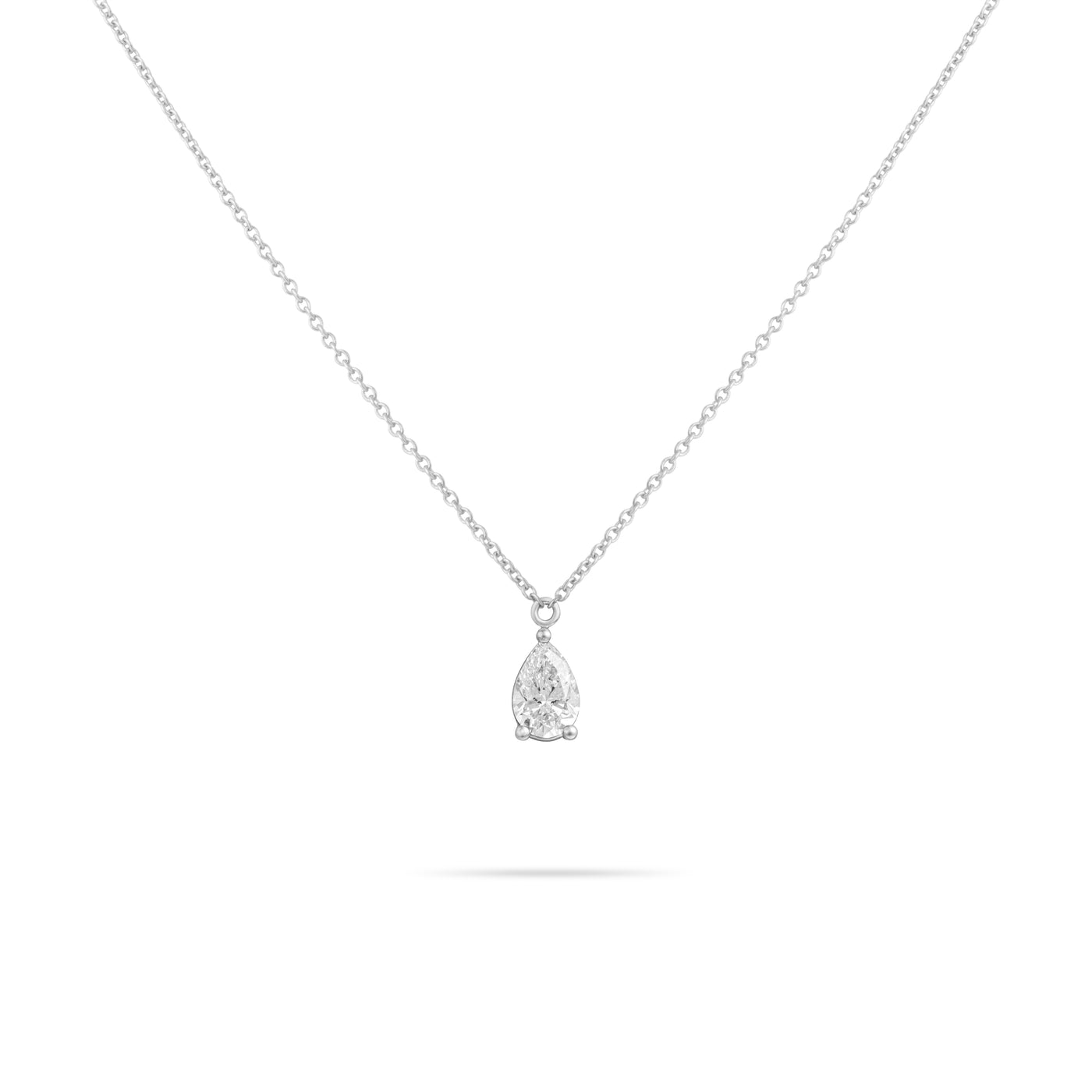 Pear Solitaire Diamond Necklace