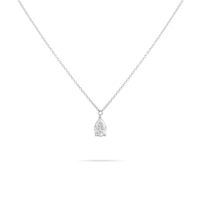 Pear Solitaire Diamond Necklace