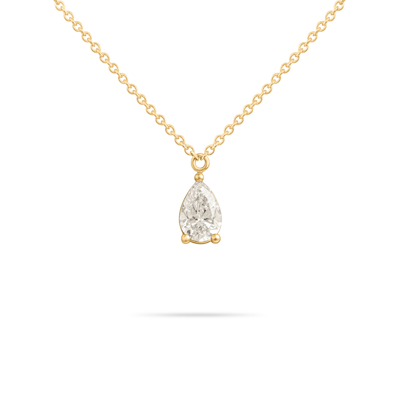 Pear Solitaire Diamond Necklace