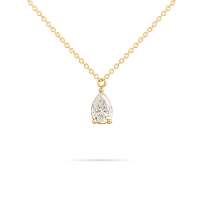 Pear Solitaire Diamond Necklace
