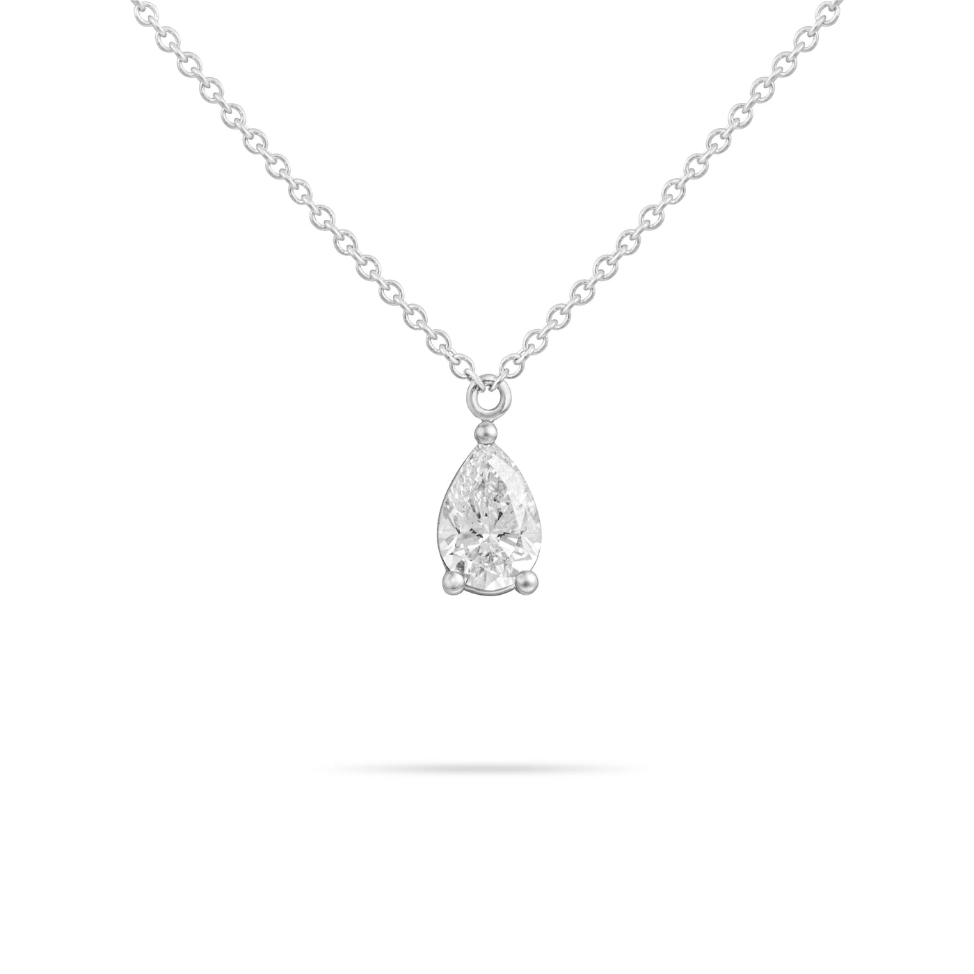 Pear Solitaire Diamond Necklace