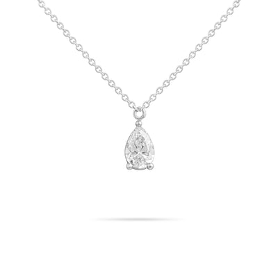 Pear Solitaire Diamond Necklace