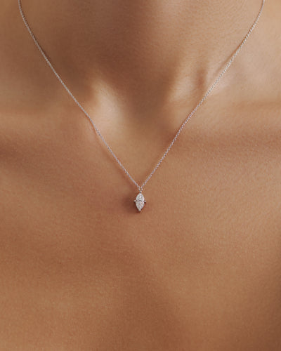 Marquise Solitaire Diamond Necklace