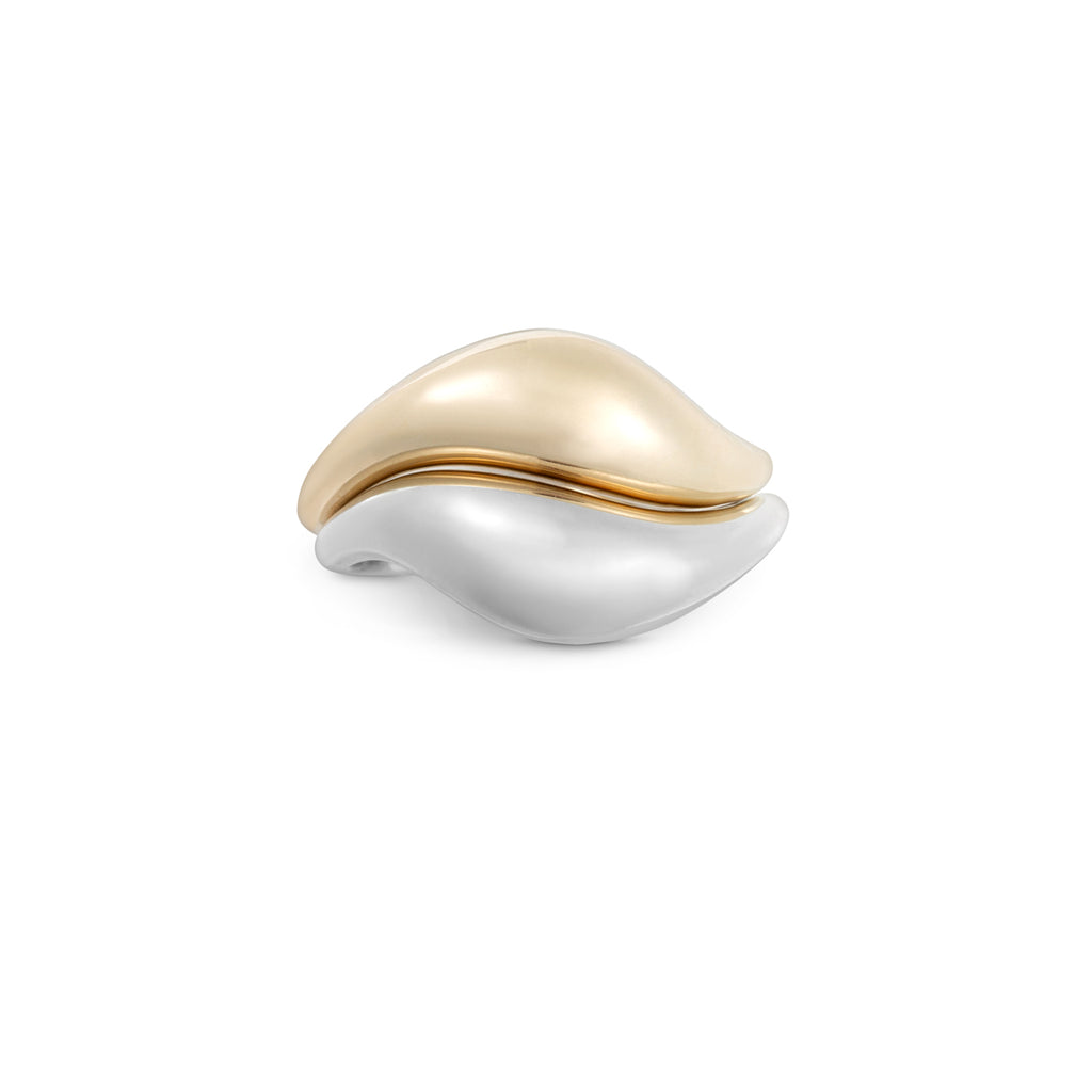 Saturn Rings White & Yellow Gold