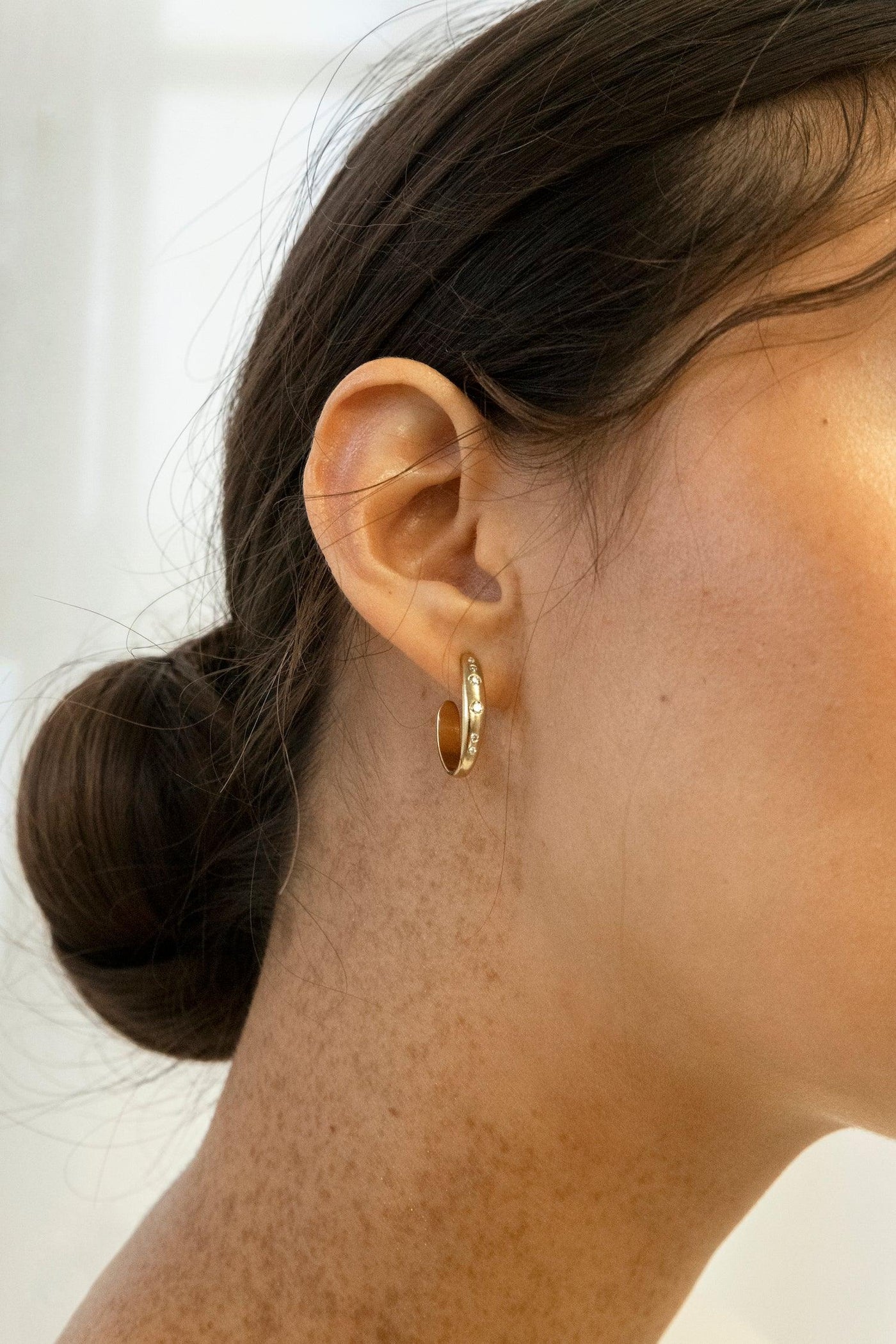 Lua Hoops Recycled Gold Matilde Jewellery - Main Image